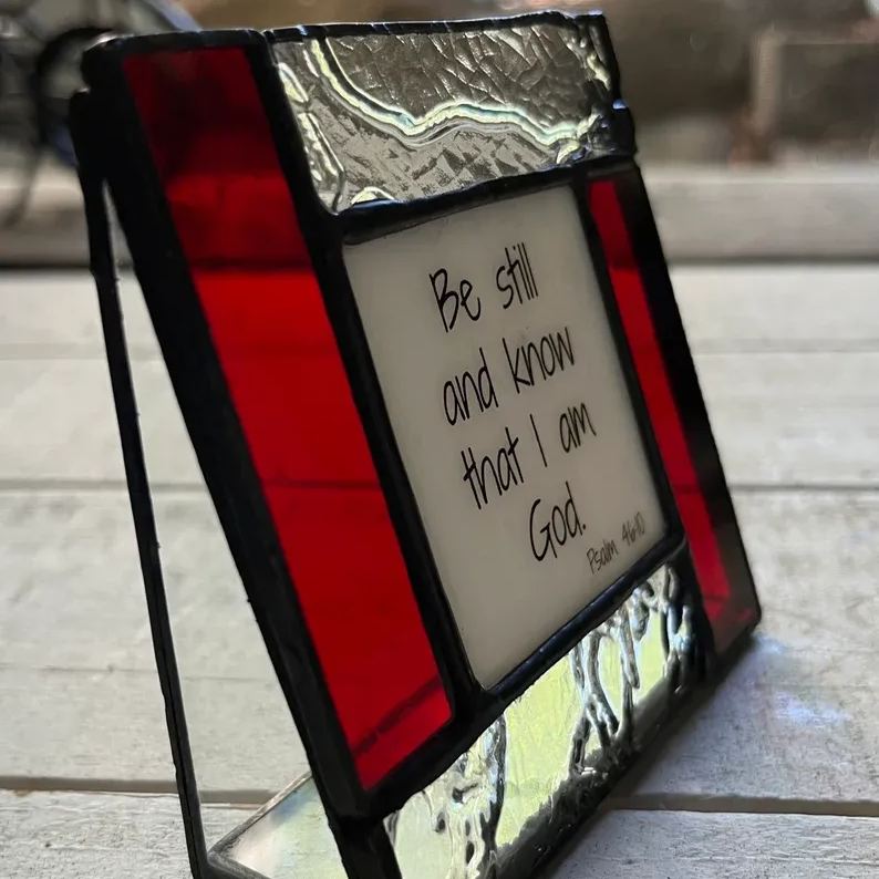 Inspirational Stained Glass Small Frame