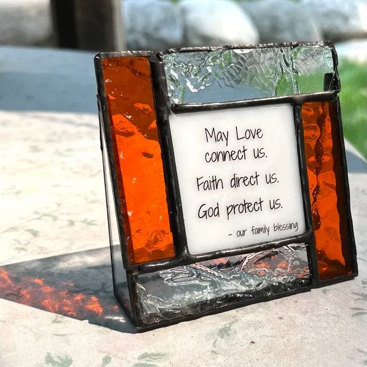 Inspirational Stained Glass Small Frame
