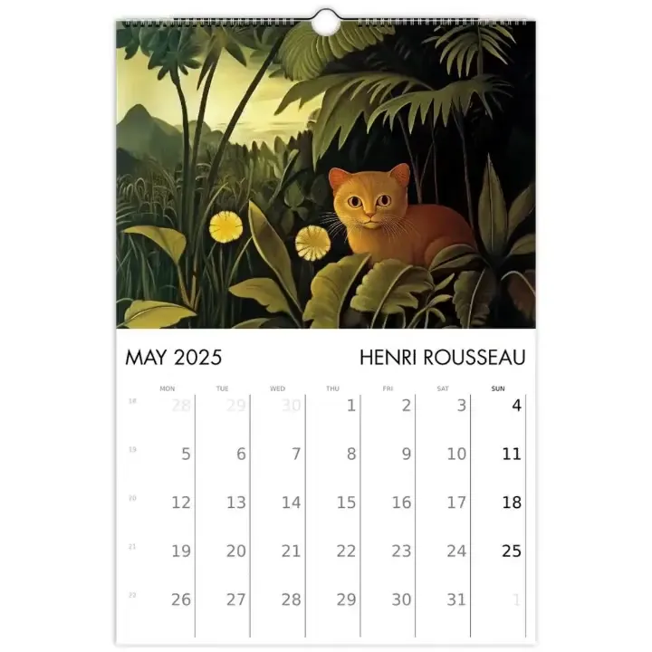 🎨2025 Cats in Art Wall Calendar