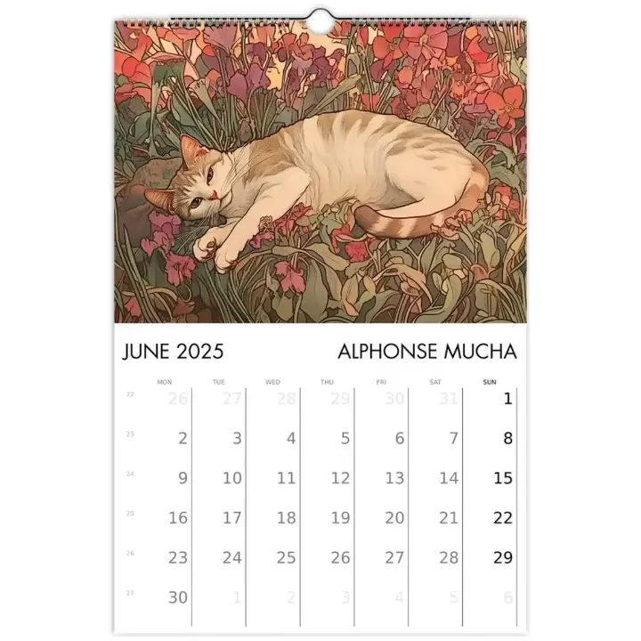 🎨2025 Cats in Art Wall Calendar