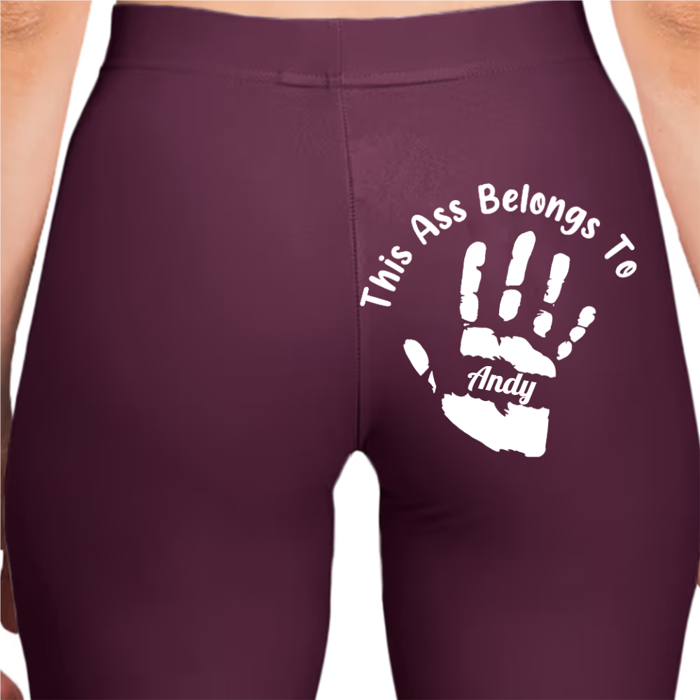 Red sexy funny leggings for her - Customizable names for honeymoon or anniversary surprises