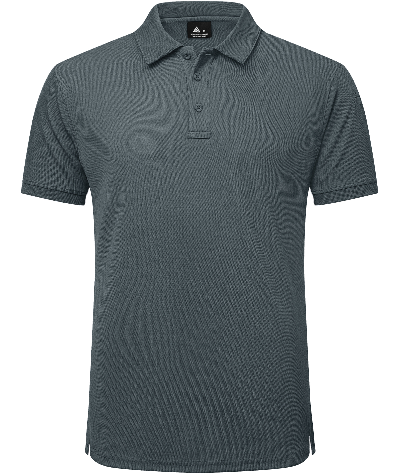 Men's Solid Color Button Up Polo Shirt
