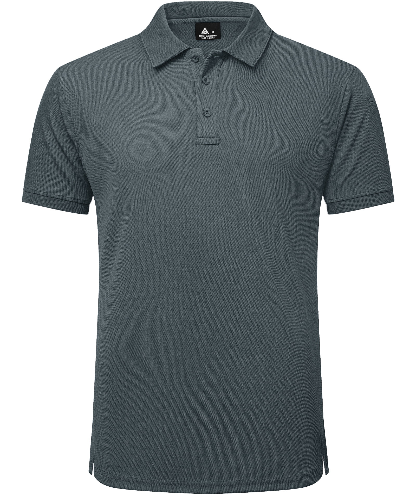 Men's Solid Color Button Up Polo Shirt