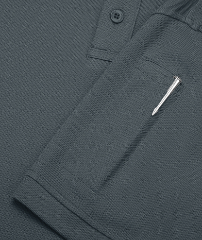 Men's Solid Color Button Up Polo Shirt