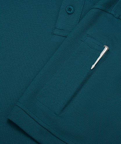 Men's Solid Color Button Up Polo Shirt