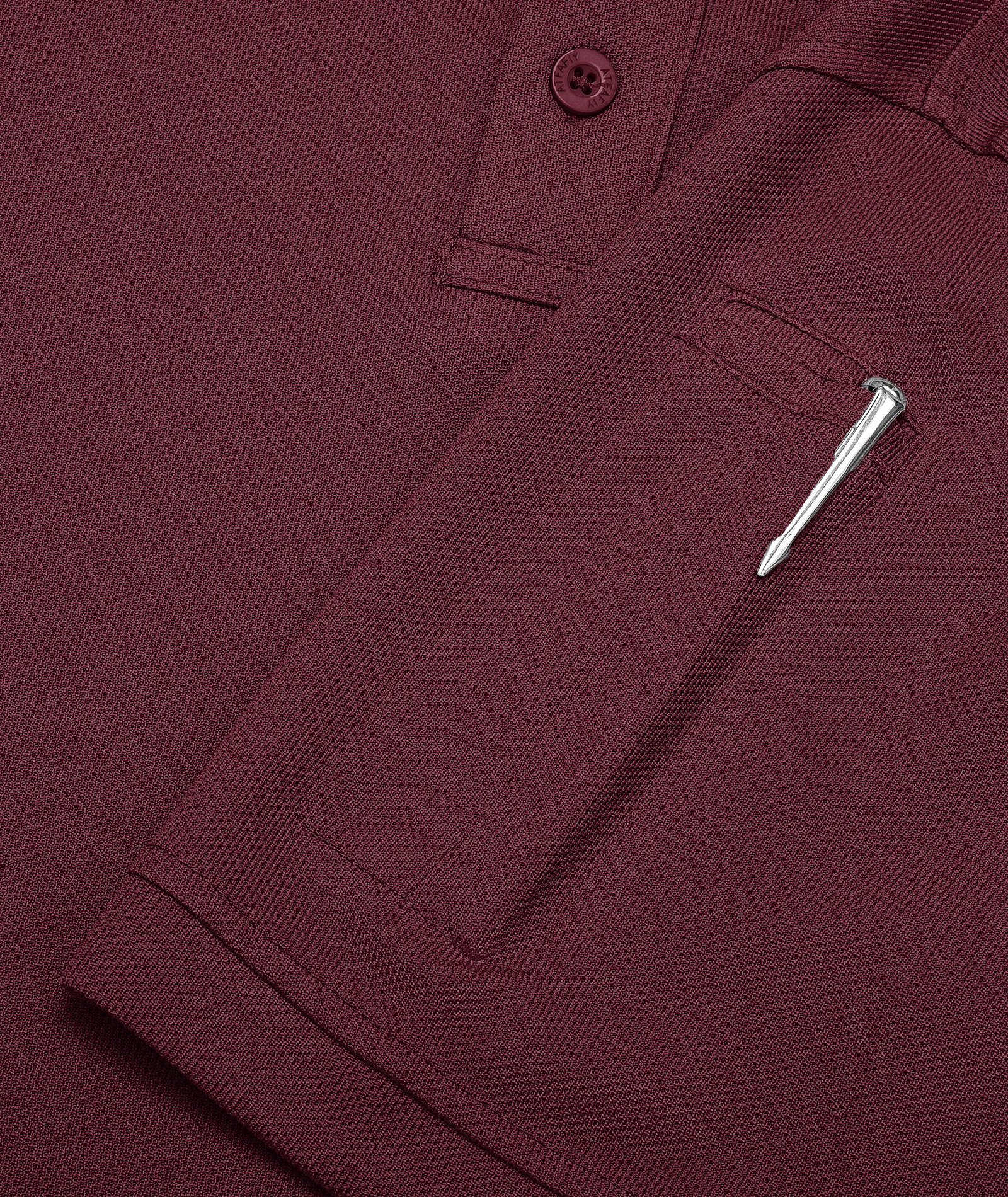 Men's Solid Color Button Up Polo Shirt