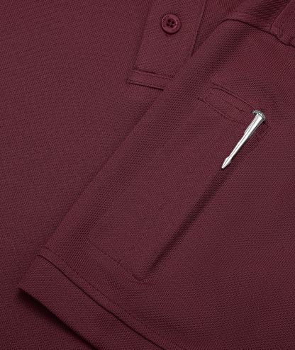 Men's Solid Color Button Up Polo Shirt