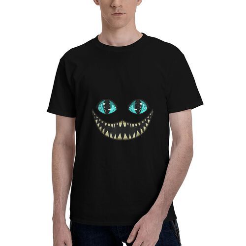 Men's Cheshire Cat Smile 100% Cotton T-Shirt-pod4team