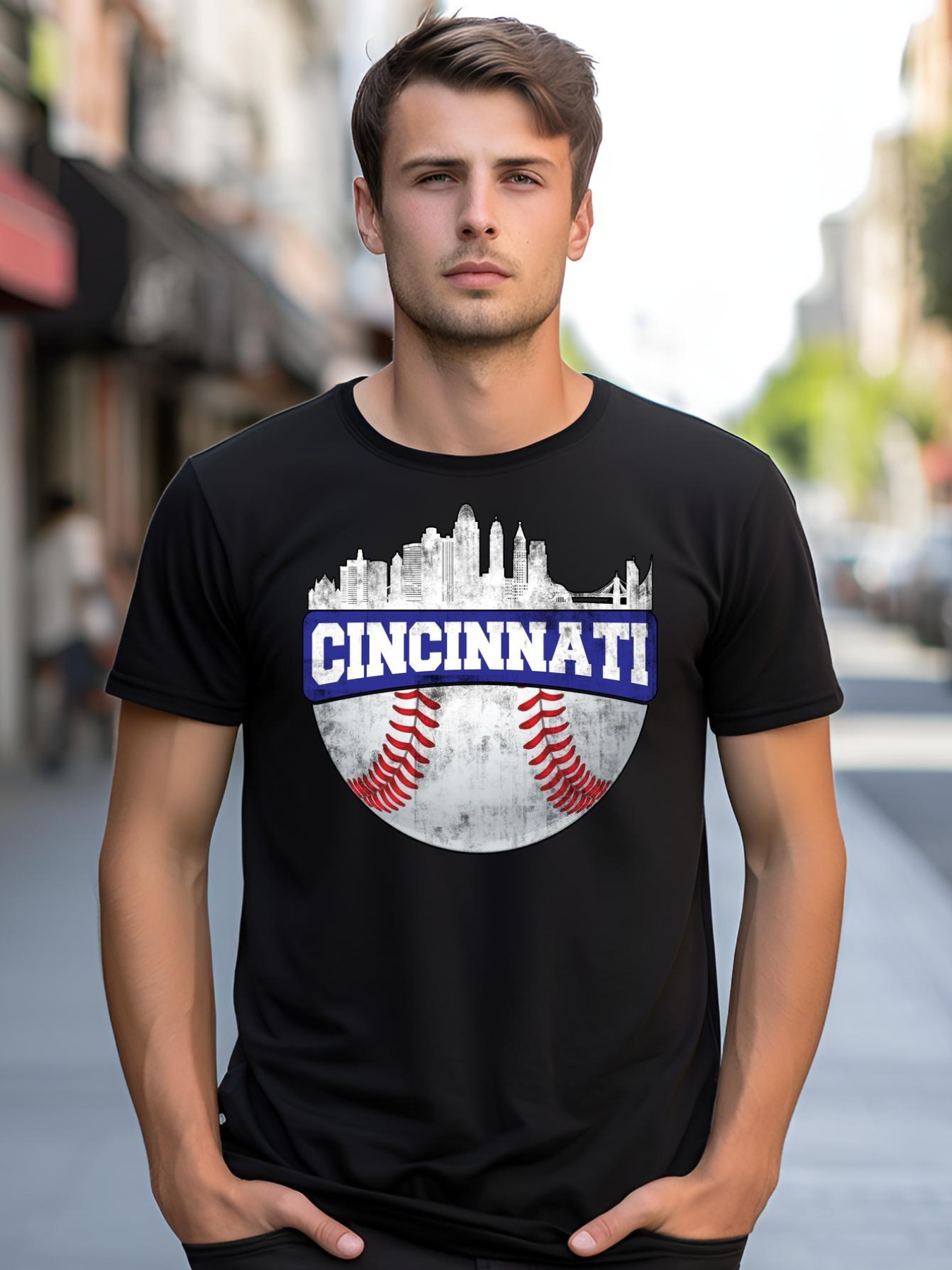 Unisex Vintage Cincinnati Ohio Baseball City shirt  Graphic Tee