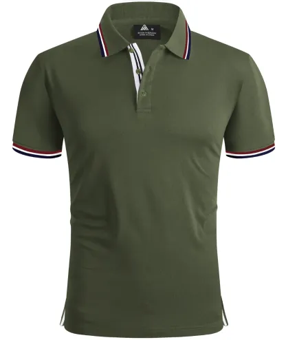 Men's Contrasting Collar Dri-fit  Polo Shirt