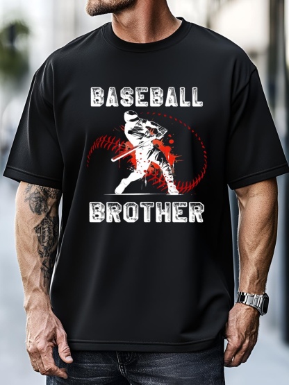 Unisex Baseball Brother Gift Brother Baseball FatherS Day Funny Gift T-Shirt