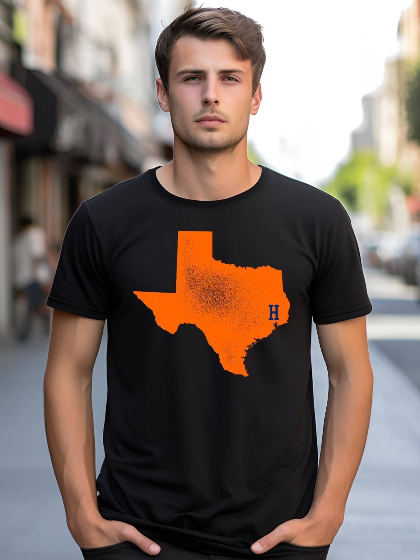 Unisex Distressed Houston Texas Baseball Fan shirt  Graphic Tee