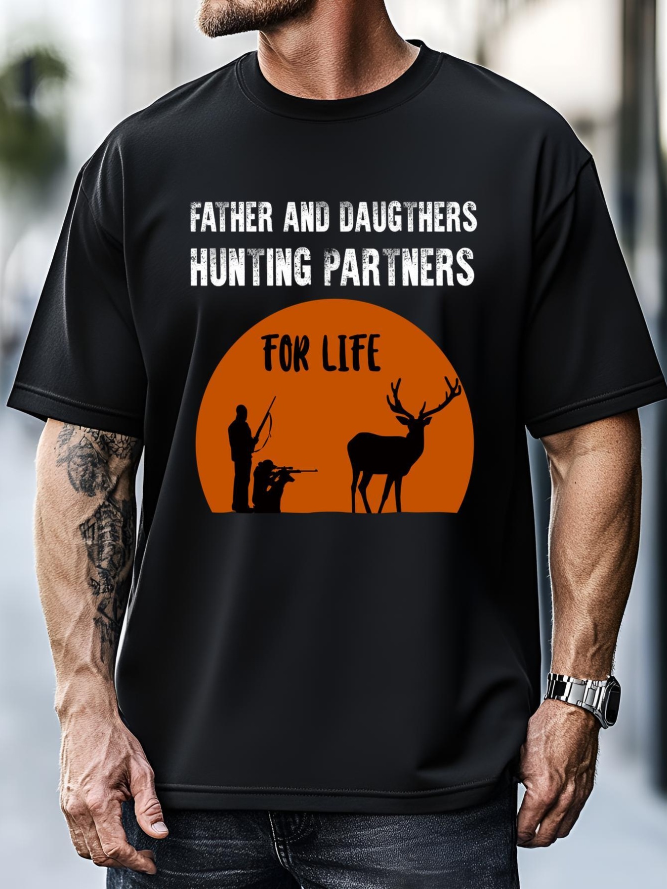 Unisex Father And Daughter Hunting Partners For Life Hunting Gift T-Shirt