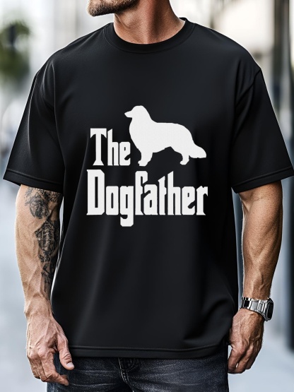 Unisex The Dogfather Funny Rough Collie  Funny Dog Gift T-Shirt