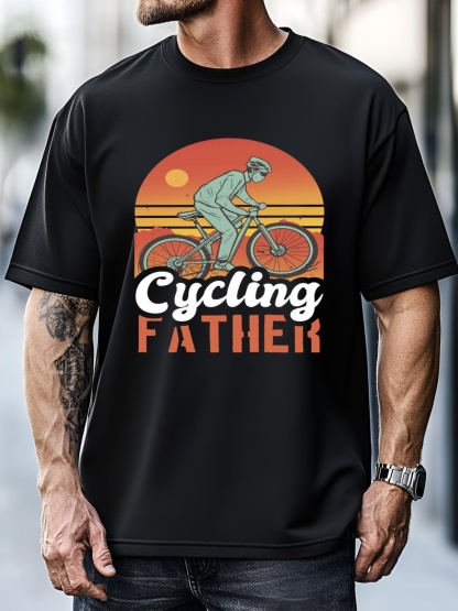 Unisex Cycling Father With A Bike For Father's Day Gift T-Shirt