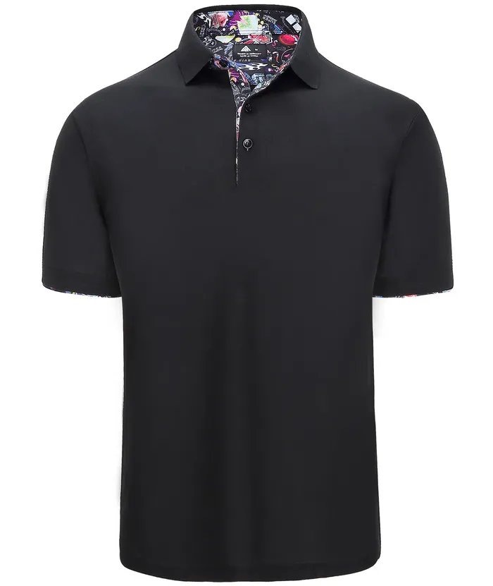 Men's Slim Fit Tennis Solid Color Polo Shirt