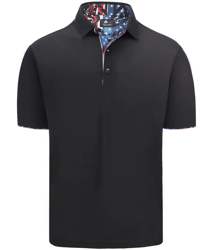 Men's Slim Fit Tennis Solid Color Polo Shirt