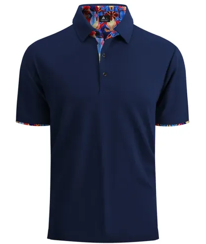 Men's Slim Fit Tennis Solid Color Polo Shirt
