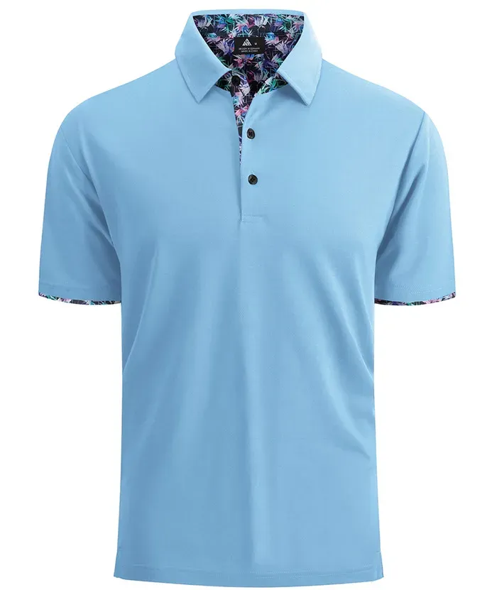 Men's Slim Fit Tennis Solid Color Polo Shirt | Pod4team