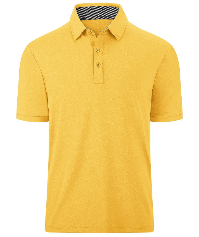 Men's Casual Solid Color Slim Fit Polo Shirt