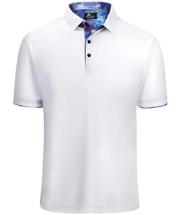 Men's Slim Fit Tennis Solid Color Polo Shirt