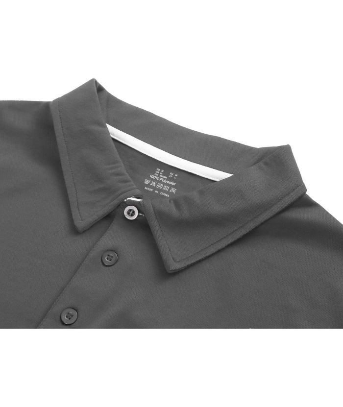 Men's Solid Color Button Up Slim Fit Polo Shirt