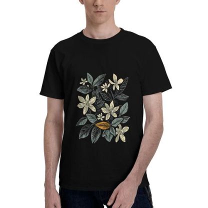 Men's Floral Printed 100% Cotton T-Shirt-pod4team