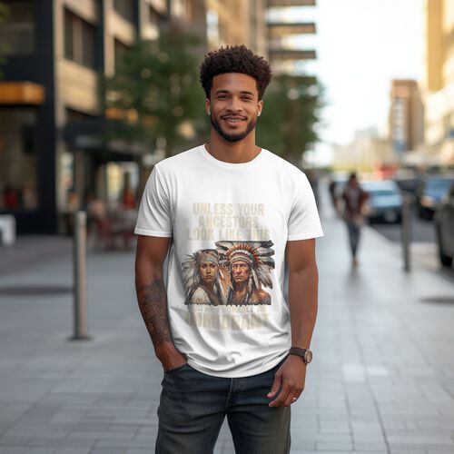 Men's Unless Your Ancestors Look Like This 100% Cotton T-Shirt-pod4team