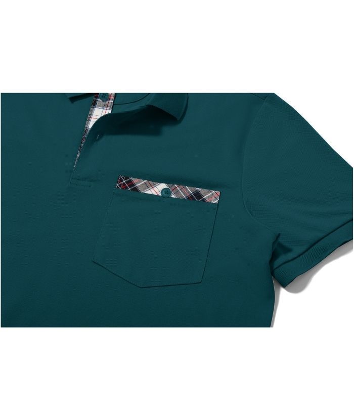 Men's Button Up Dri Fit Solid Color Polo Shirt