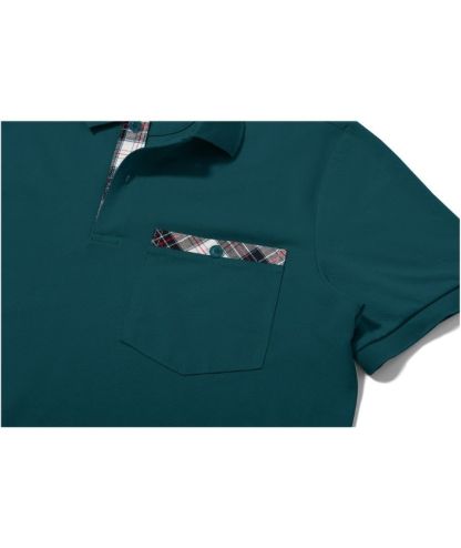 Men's Button Up Dri Fit Solid Color Polo Shirt