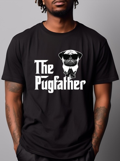 Unisex Funny Pug Owner The Pugfather Father Gift Dog Lovers Owner T-Shirt