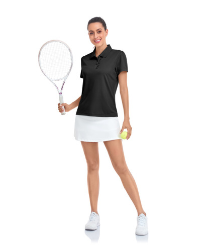 Women's Soft Dri fit Solid Color Golf Polo Shirt