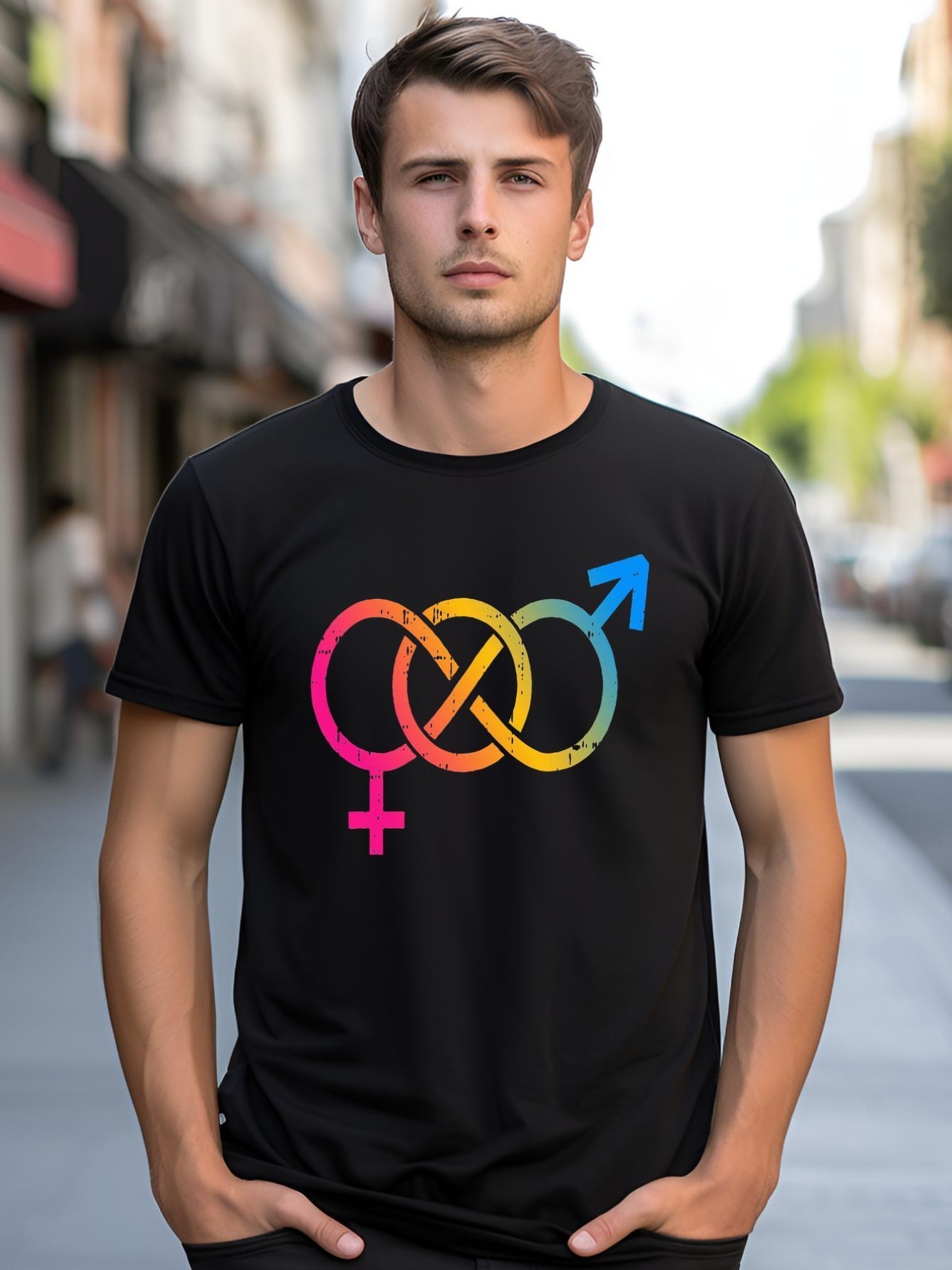 Unisex Infinity Pan Pansexual Pride Flag Lgbtq Cool Lgbt Ally shirt  Graphic Tee