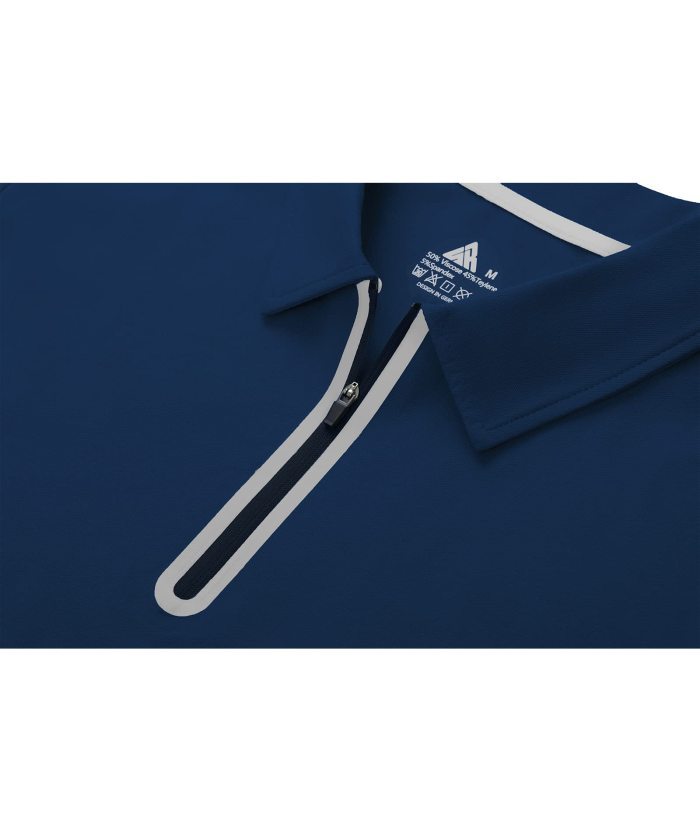 Men's 1/4 Zipper Solid Color Golf Polo Shirt