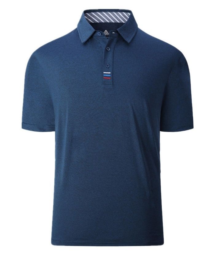 Men's Solid Color Slim Fit Polo Shirt