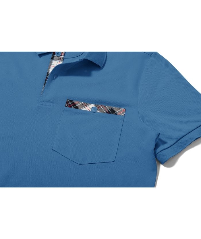 Men's Button Up Dri Fit Solid Color Polo Shirt