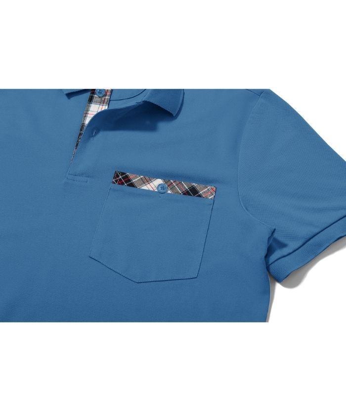Men's Button Up Dri Fit Solid Color Polo Shirt