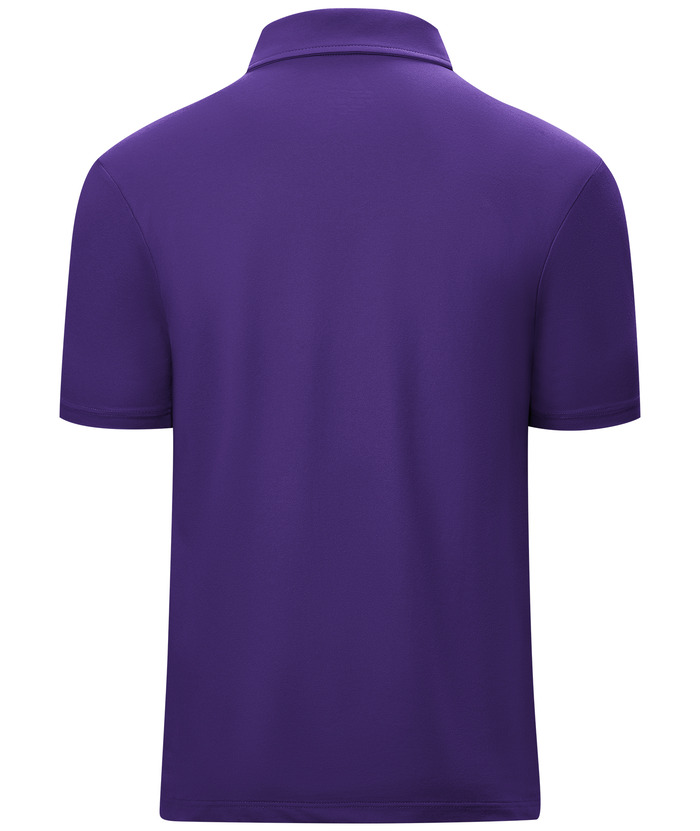 Men's 1/4 Zipper Solid Color Golf Polo Shirt