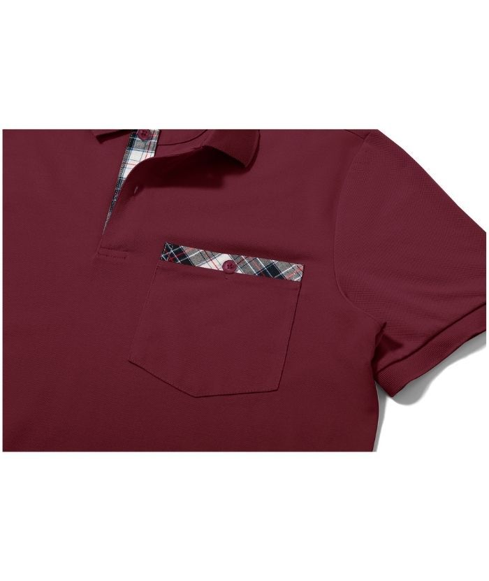 Men's Button Up Dri Fit Solid Color Polo Shirt
