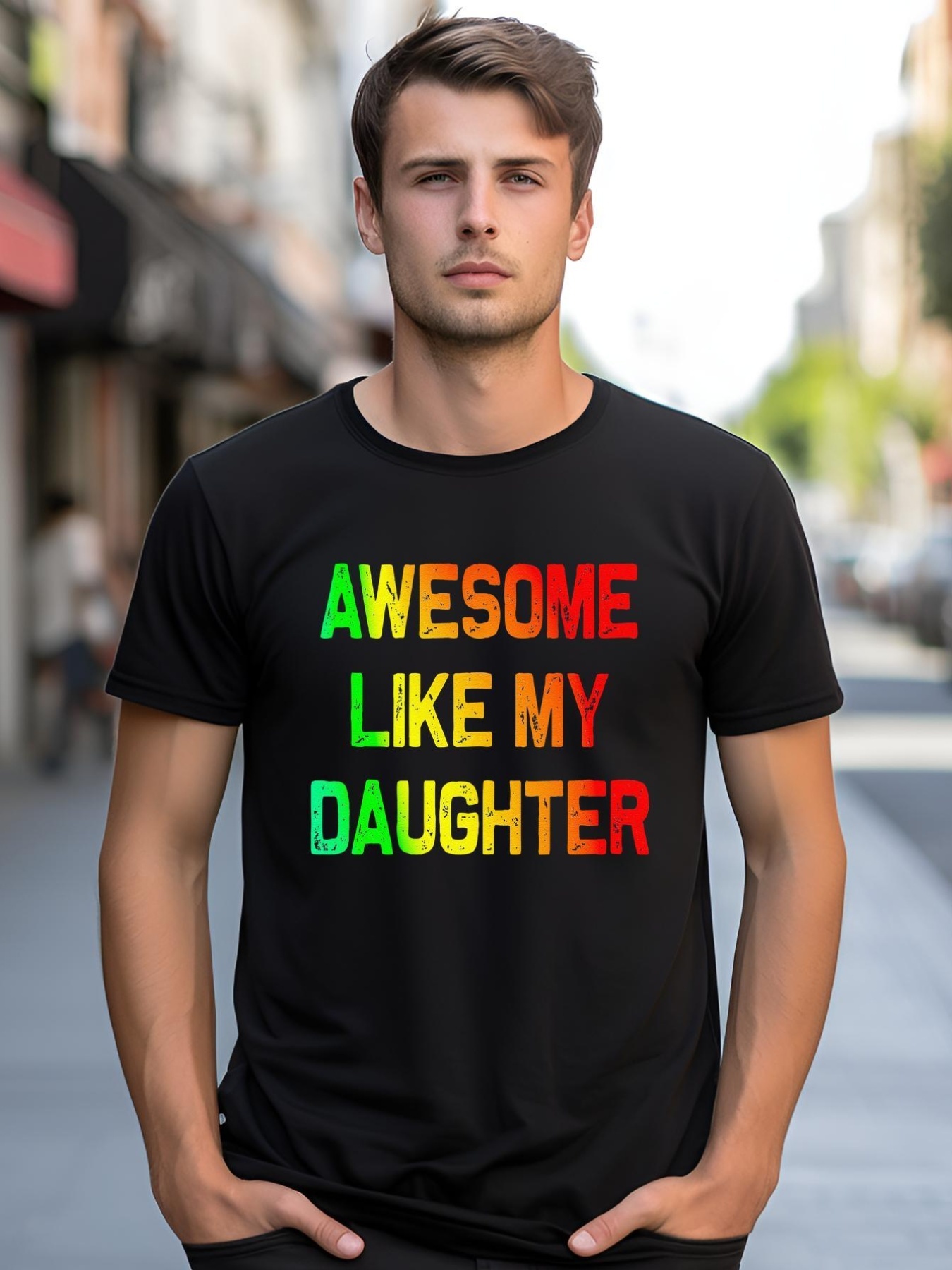 Unisex Awesome Like My Daughter Gifts Fathers Day Juneteenth Dad shirt  Graphic Tee