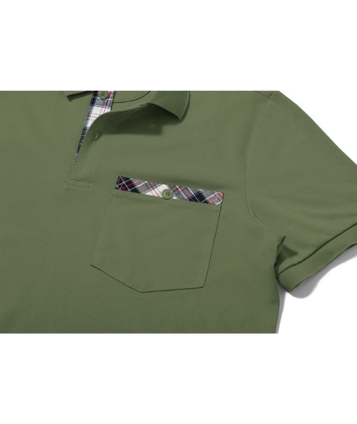 Men's Button Up Dri Fit Solid Color Polo Shirt