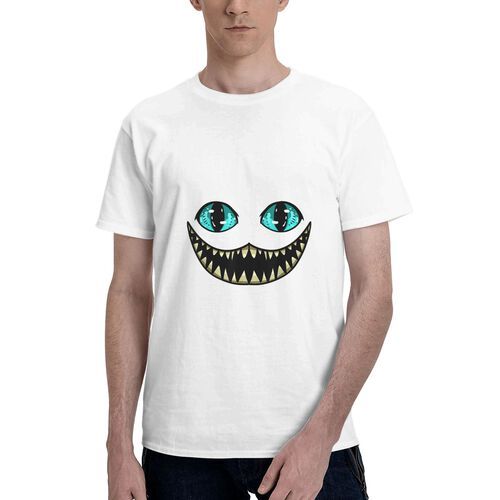 Men's Cheshire Cat Smile 100% Cotton T-Shirt-pod4team