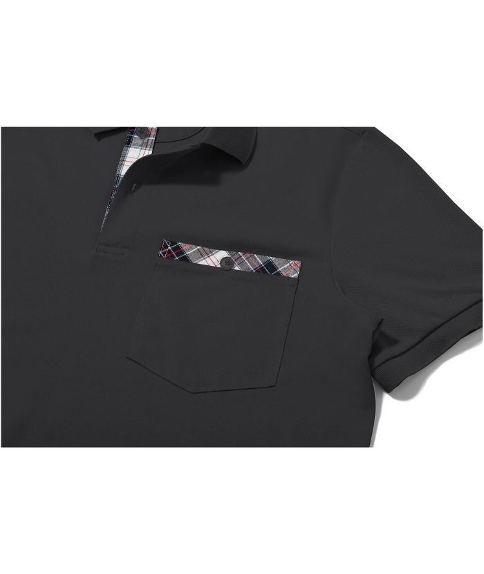 Men's Button Up Dri Fit Solid Color Polo Shirt