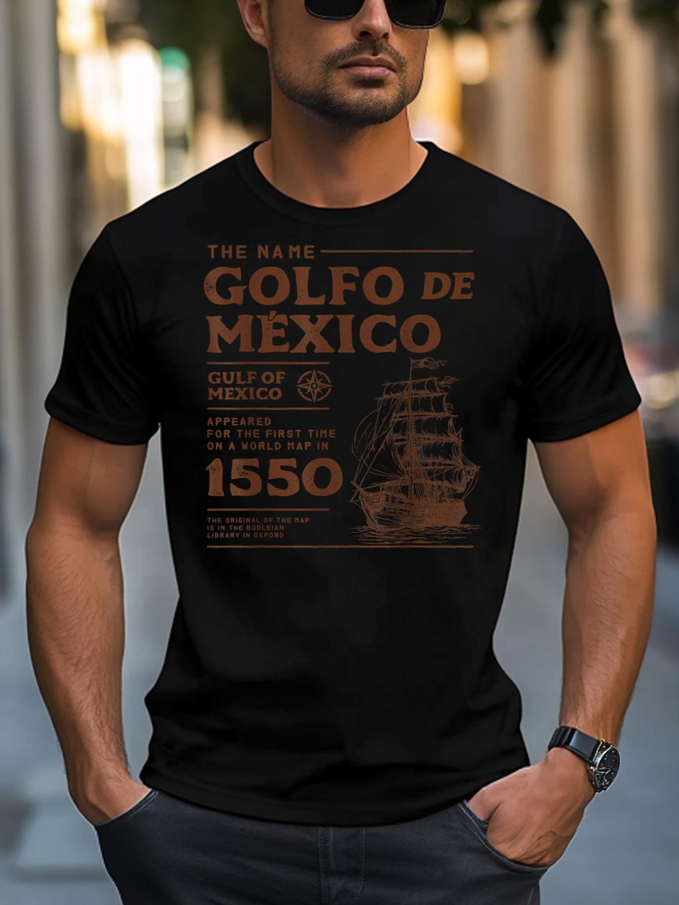 Unisex Gulf Of Mexico Name Origin 1550 T-Shirt