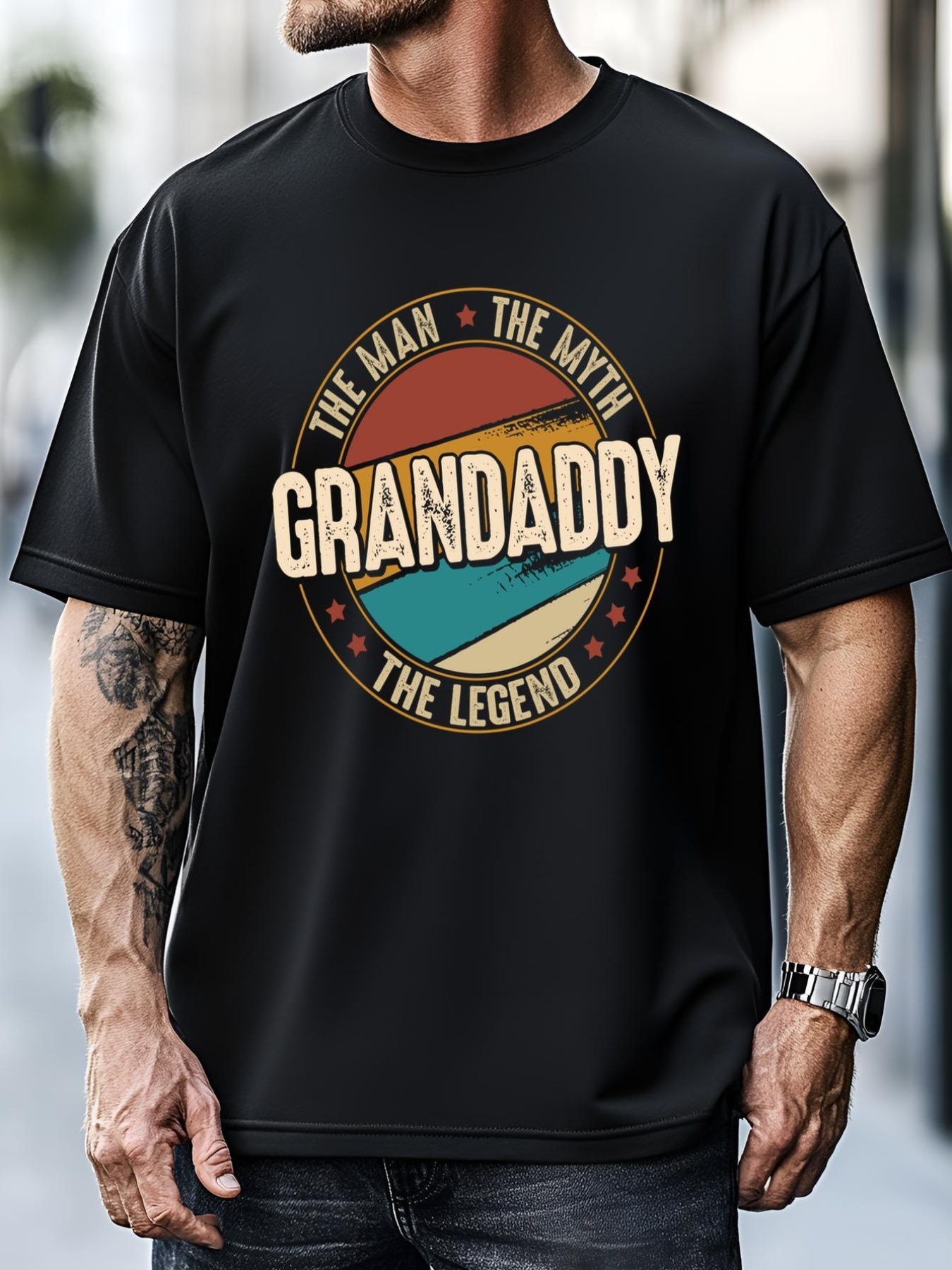 Unisex Grandaddy Myth Legend Funny Fathers Day Grandaddy Meaningful Gift T-Shirt