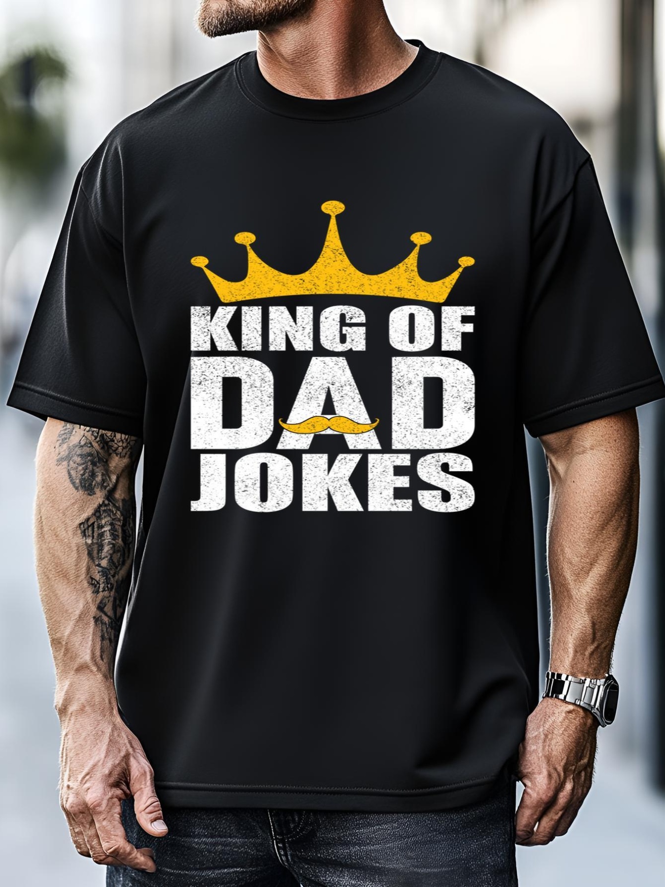 Unisex King Of Dad Jokes Funny Fathers Day Saying Gift T-Shirt