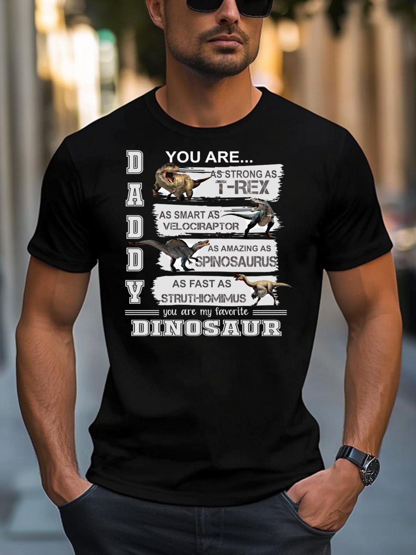 Unisex Daddy You Are As Strong As Tcool Giftrex Father's Day Gift Great Gift T-Shirt