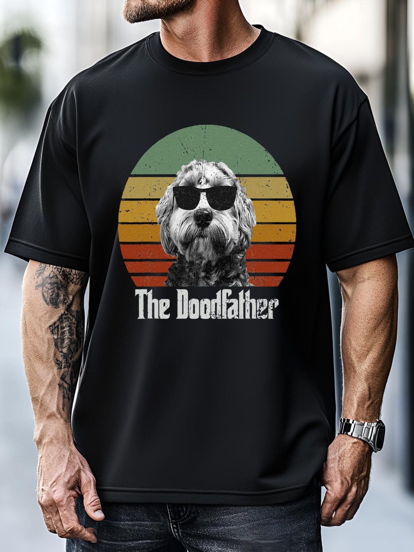 Unisex The Doodfather Best Doodle Dad Doodle Dog Fathers Day T-Shirt