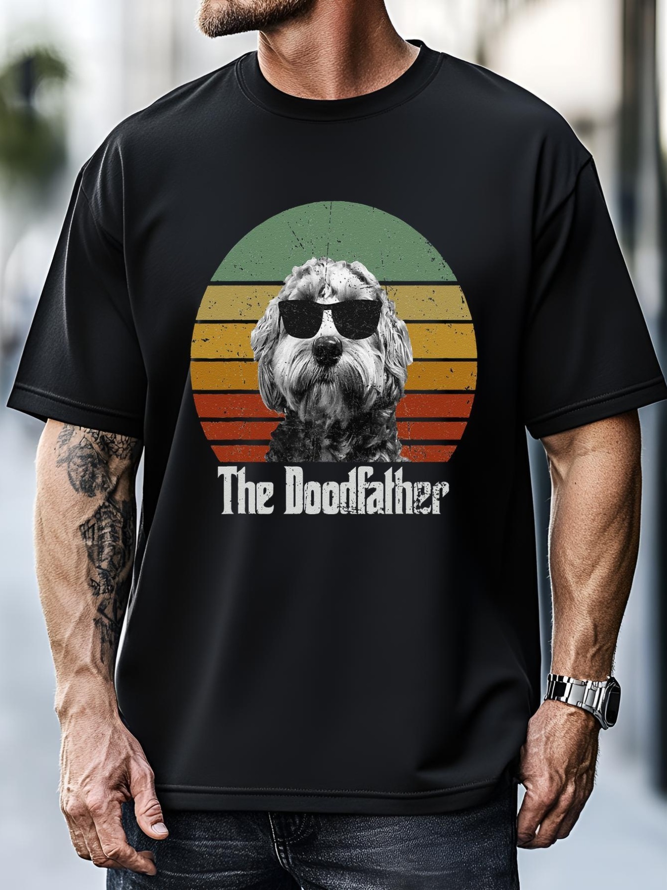Unisex The Doodfather Best Doodle Dad Doodle Dog Fathers Day T-Shirt