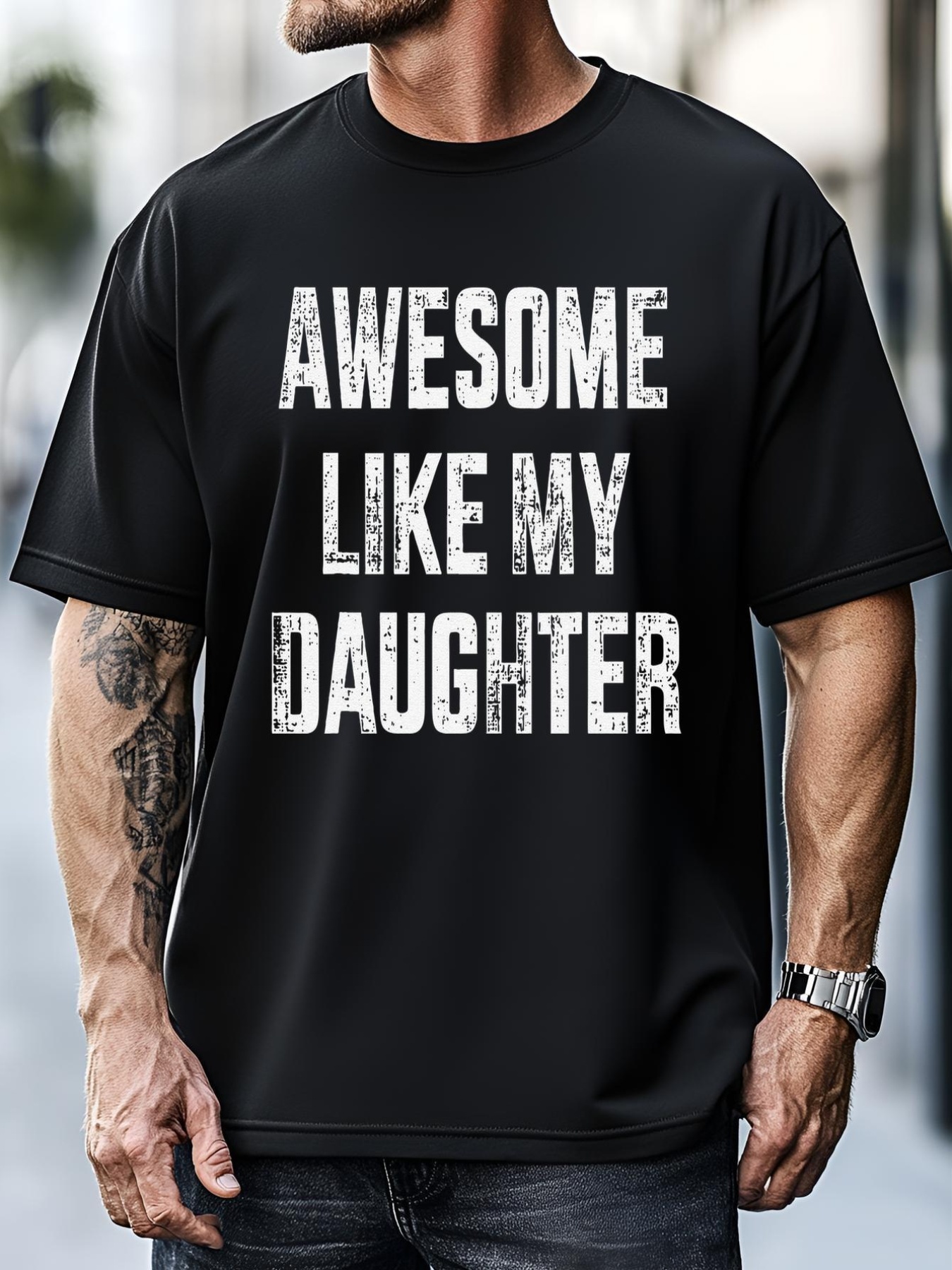Unisex Awesome Like My Daughter For Dad And FatherS Day T-Shirt